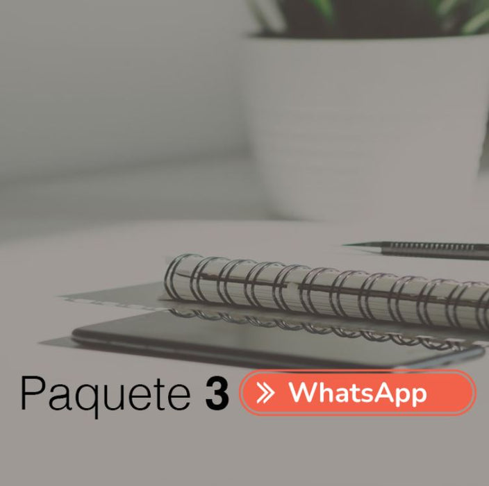 Paquete 3 con Enrique Robles Incluye Whatsapp